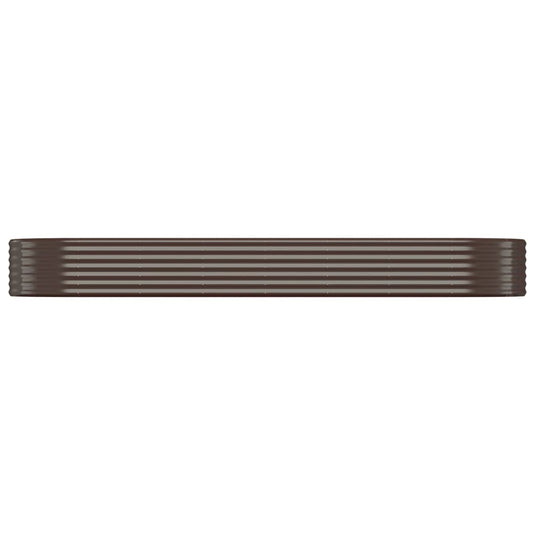 Vidaxl plantenbak 322x100x36 cm gegalvaniseerd staal bruin