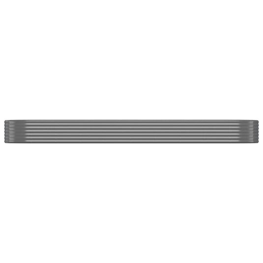 Vidaxl plantenbak 396x100x36 cm gegalvaniseerd staal grijs
