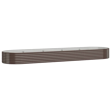 Vidaxl plantenbak 396x100x36 cm gegalvaniseerd staal bruin