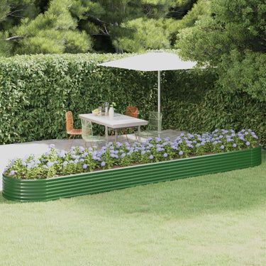 Vidaxl plantenbak 507x100x36 cm gegalvaniseerd staal groen
