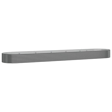 Vidaxl plantenbak 507x100x36 cm gegalvaniseerd staal grijs
