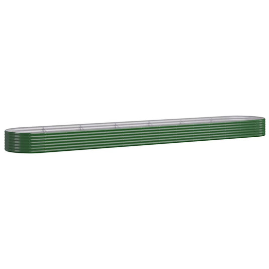 Vidaxl plantenbak 544x100x36 cm gegalvaniseerd staal groen