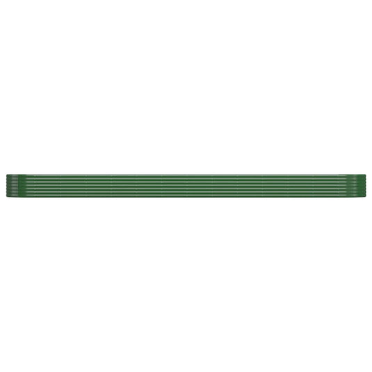Vidaxl plantenbak 544x100x36 cm gegalvaniseerd staal groen