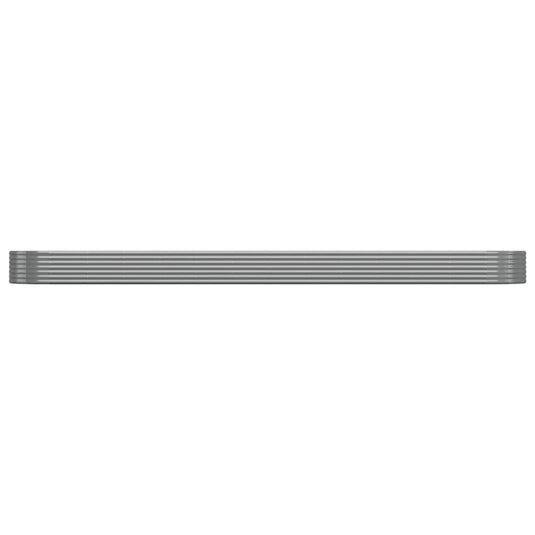 Vidaxl plantenbak 544x100x36 cm gegalvaniseerd staal grijs