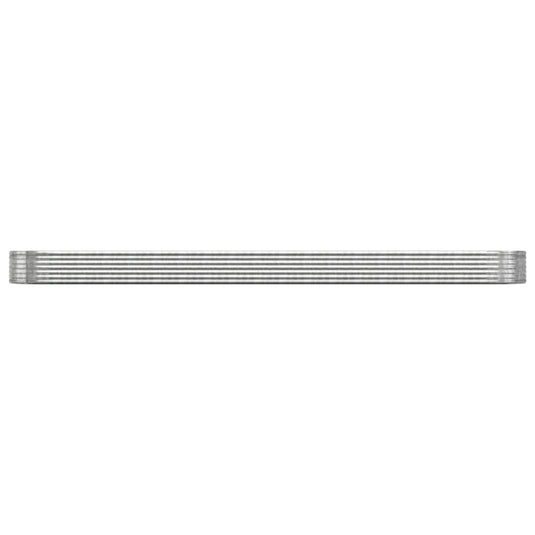 Vidaxl plantenbak 544x100x36 cm gegalvaniseerd staal zilverkleurig