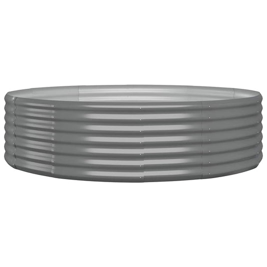 Vidaxl plantenbak 140x140x36 cm gegalvaniseerd staal grijs