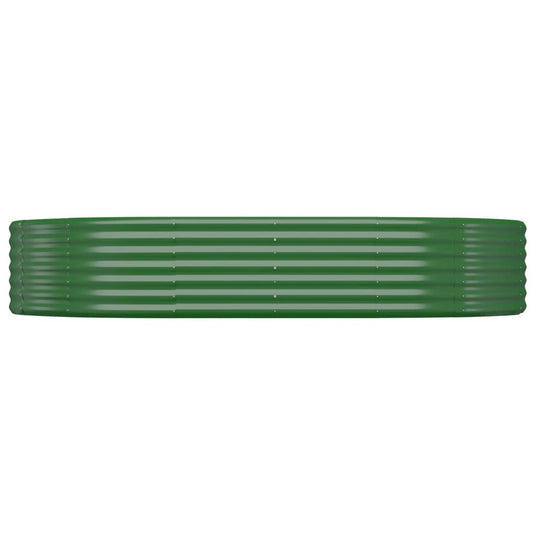 Vidaxl plantenbak 214x140x36 cm gegalvaniseerd staal groen