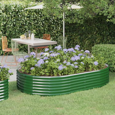 Vidaxl plantenbak 214x140x36 cm gegalvaniseerd staal groen