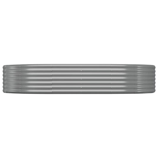 Vidaxl plantenbak 214x140x36 cm gegalvaniseerd staal grijs