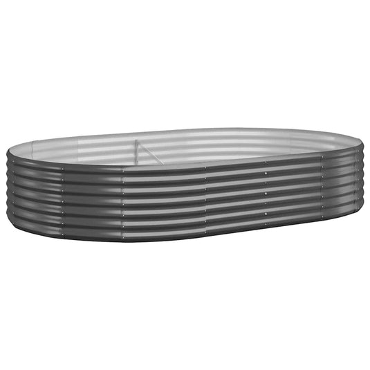 Vidaxl plantenbak 214x140x36 cm gegalvaniseerd staal antracietkleurig