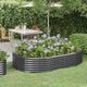 Vidaxl plantenbak 214x140x36 cm gegalvaniseerd staal antracietkleurig