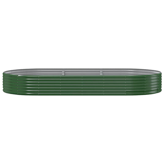Vidaxl plantenbak 296x140x36 cm gegalvaniseerd staal groen