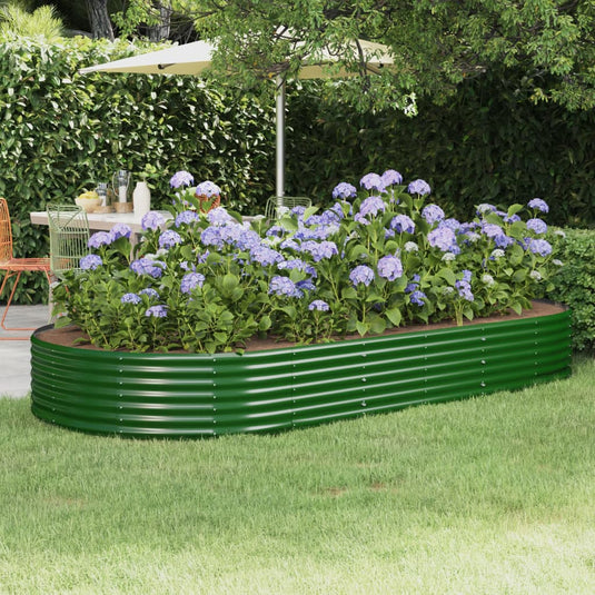 Vidaxl plantenbak 296x140x36 cm gegalvaniseerd staal groen
