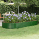 Vidaxl plantenbak 296x140x36 cm gegalvaniseerd staal groen