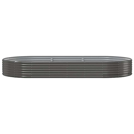 Vidaxl verhoogde tuinbak gegalvaniseerd staal 296x140x36 cm antraciet