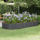 Vidaxl verhoogde tuinbak gegalvaniseerd staal 296x140x36 cm antraciet