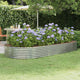 VidaXL Plantenbak 296x140x36 cm gepoedercoat staal zilverkleurig