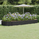 Vidaxl plantenbak 373x140x36 cm gegalvaniseerd staal antracietkleurig