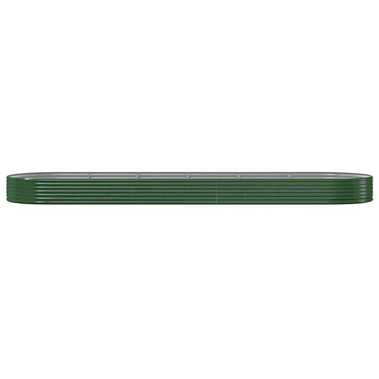 Vidaxl plantenbak 523x140x36 cm gegalvaniseerd staal groen