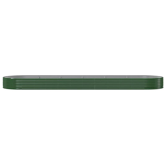 Vidaxl plantenbak 523x140x36 cm gegalvaniseerd staal groen