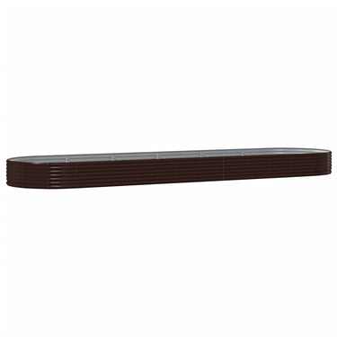 Vidaxl plantenbak 523x140x36 cm gegalvaniseerd staal bruin