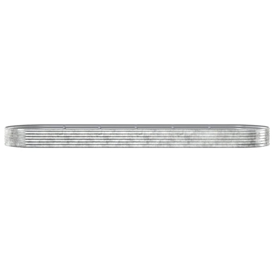 Vidaxl plantenbak 523x140x36 cm gegalvaniseerd staal zilverkleurig