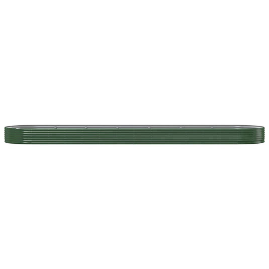 Vidaxl plantenbak 600x140x36 cm gepoedercoat staal groen