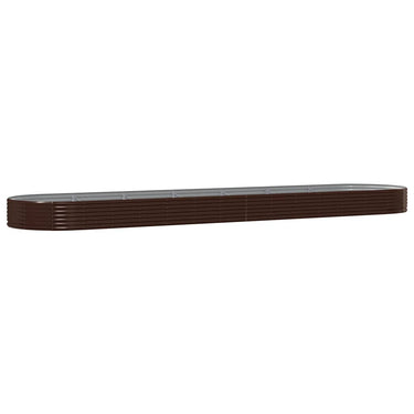 Vidaxl plantenbak 600x140x36 cm gegalvaniseerd staal bruin