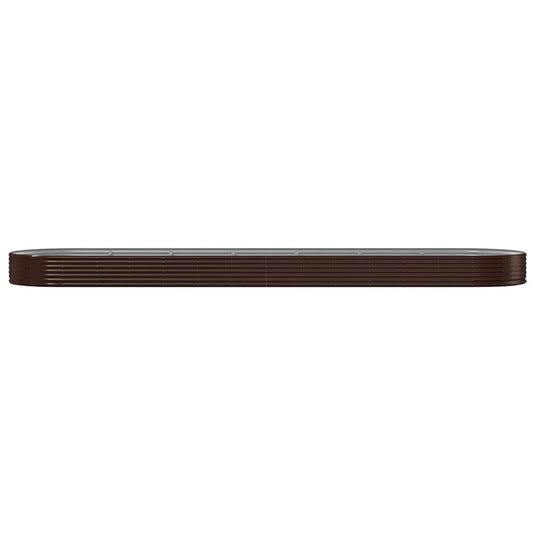 Vidaxl plantenbak 600x140x36 cm gegalvaniseerd staal bruin