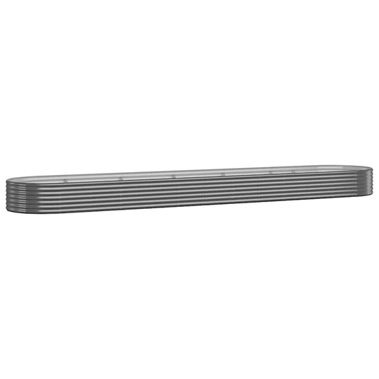 VidaXL Plantenbak 600x140x36 cm gepoedercoat staal antracietkleurig