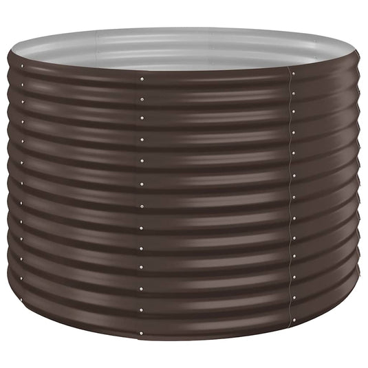 Vidaxl plantenbak 100x100x68 cm gegalvaniseerd staal bruin