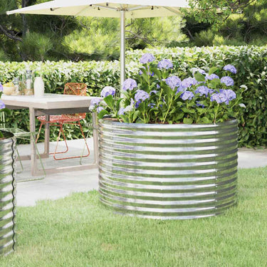 Vidaxl plantenbak 100x100x68 cm gegalvaniseerd staal zilverkleurig
