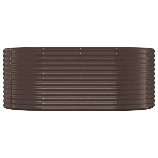 Vidaxl plantenbak 175x100x68 cm gepoedercoat staal bruin