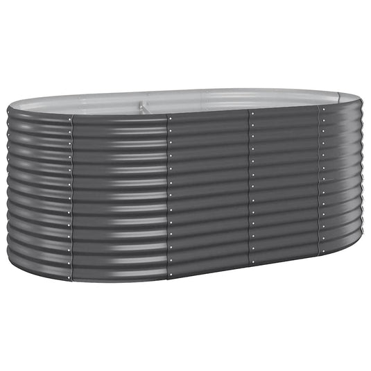 Vidaxl plantenbak 175x100x68 cm gegalvaniseerd staal antracietkleurig