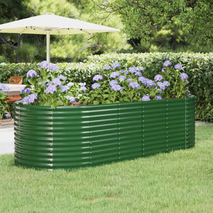 Vidaxl plantenbak 249x100x68 cm gegalvaniseerd staal groen
