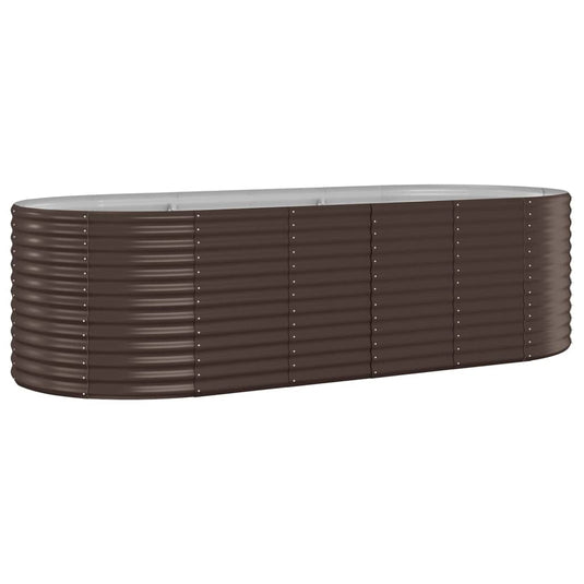 Vidaxl plantenbak 249x100x68 cm gegalvaniseerd staal bruin