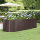 Vidaxl plantenbak 249x100x68 cm gegalvaniseerd staal bruin