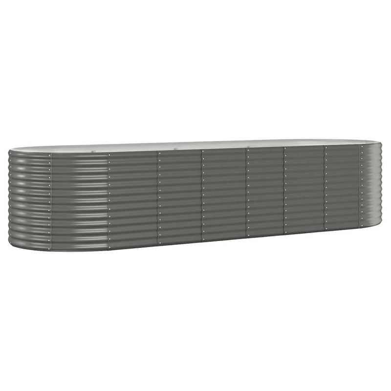 Load image into Gallery viewer, Vidaxl plantenbak 322x100x68 cm gegalvaniseerd staal grijs

