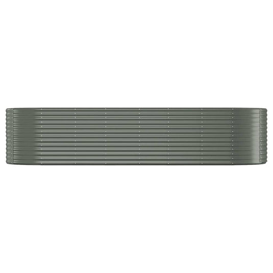 Vidaxl plantenbak 322x100x68 cm gegalvaniseerd staal grijs