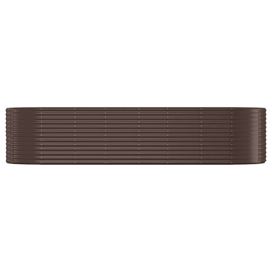 Vidaxl plantenbak 322x100x68 cm gegalvaniseerd staal bruin