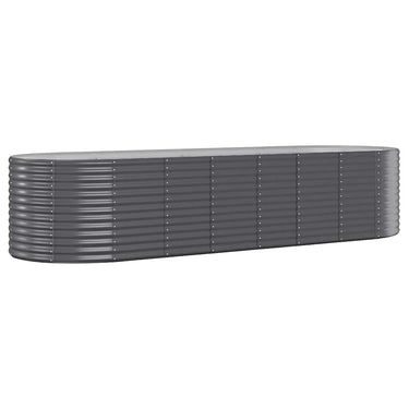 Vidaxl plantenbak 322x100x68 cm gegalvaniseerd staal antracietkleurig