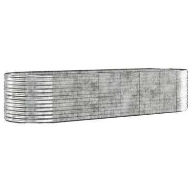 Vidaxl plantenbak 322x100x68 cm gegalvaniseerd staal zilverkleurig