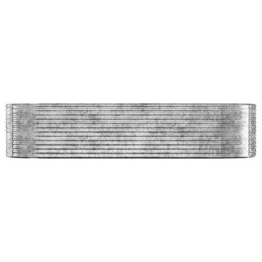 Vidaxl plantenbak 322x100x68 cm gegalvaniseerd staal zilverkleurig
