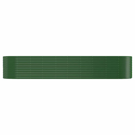 Vidaxl plantenbak 396x100x68 cm gegalvaniseerd staal groen