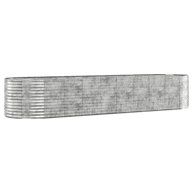 Vidaxl plantenbak 396x100x68 cm gegalvaniseerd staal zilverkleurig