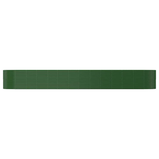 VidaXL Plantenbak 554x100x68 cm gepoedercoat staal groen