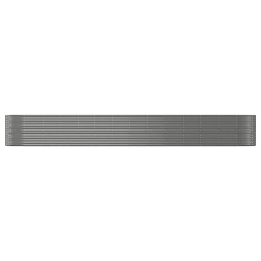VidaXL Plantenbak 554x100x68 cm gepoedercoat staal grijs