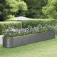 VidaXL Plantenbak 554x100x68 cm gepoedercoat staal grijs
