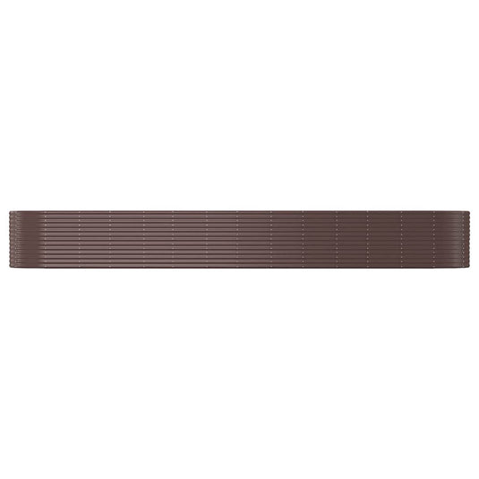 VidaXL Plantenbak 554x100x68 cm gepoedercoat staal bruin