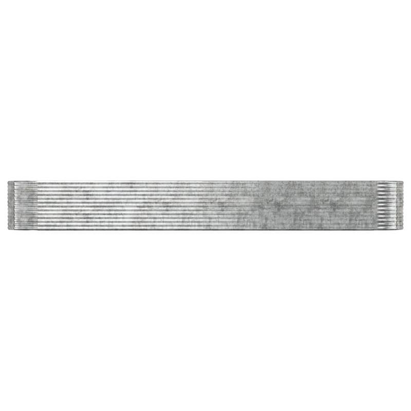 Load image into Gallery viewer, VidaXL Plantenbak 554x100x68 cm gepoedercoat staal zilverkleurig
